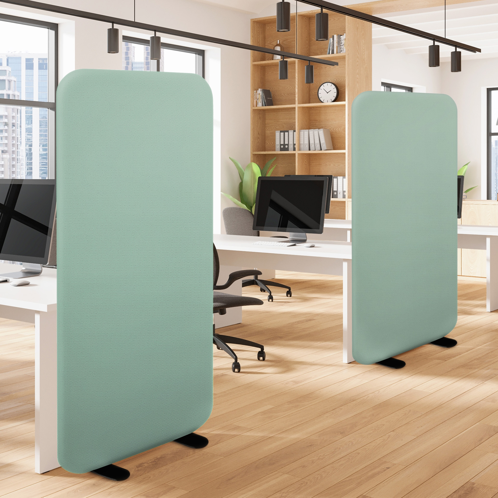 standing divider aqua for office