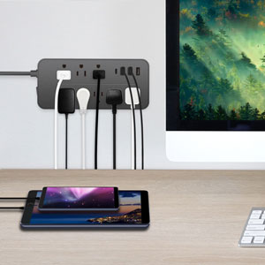 Power Strip with 8AC outlets & 4 USB- power bars with surge protector