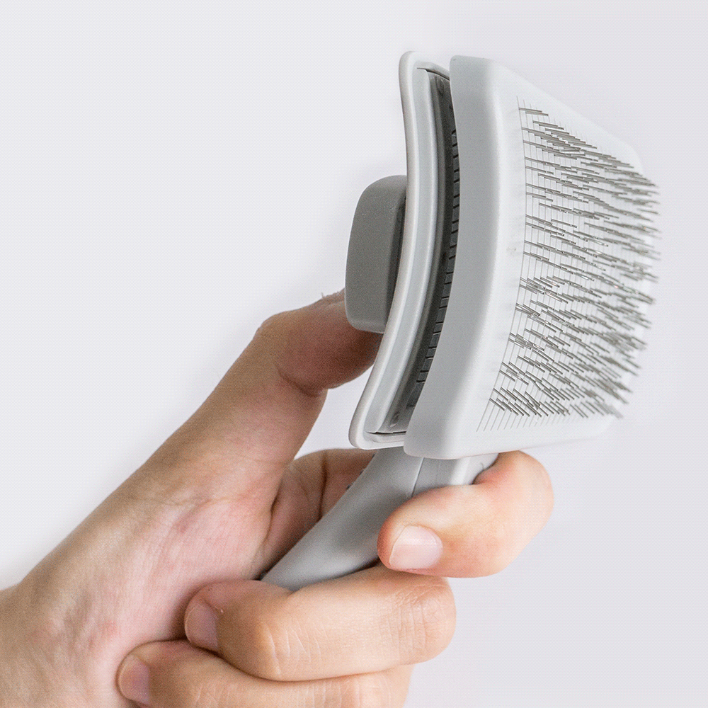 URBANER Self Cleaning Slicker Brush, Dog/Cat, Professional Grooming De-shedding pet supplies, Safe,