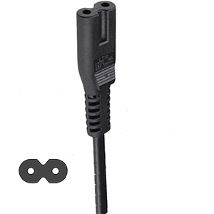 SatelliteSale 2 Prong Replacement Round Round Power Cords