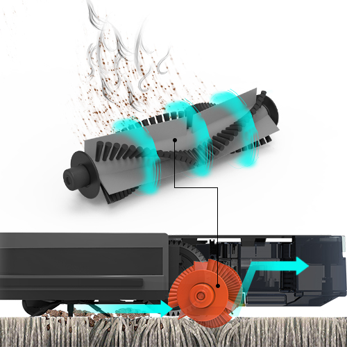 Floating 2-in-1 Roller Brush