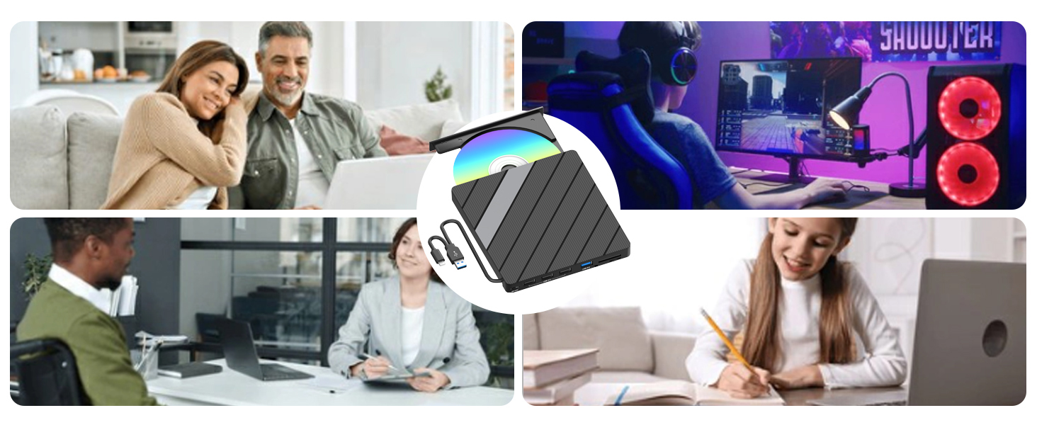 8-In-1 External DVD Driver USB