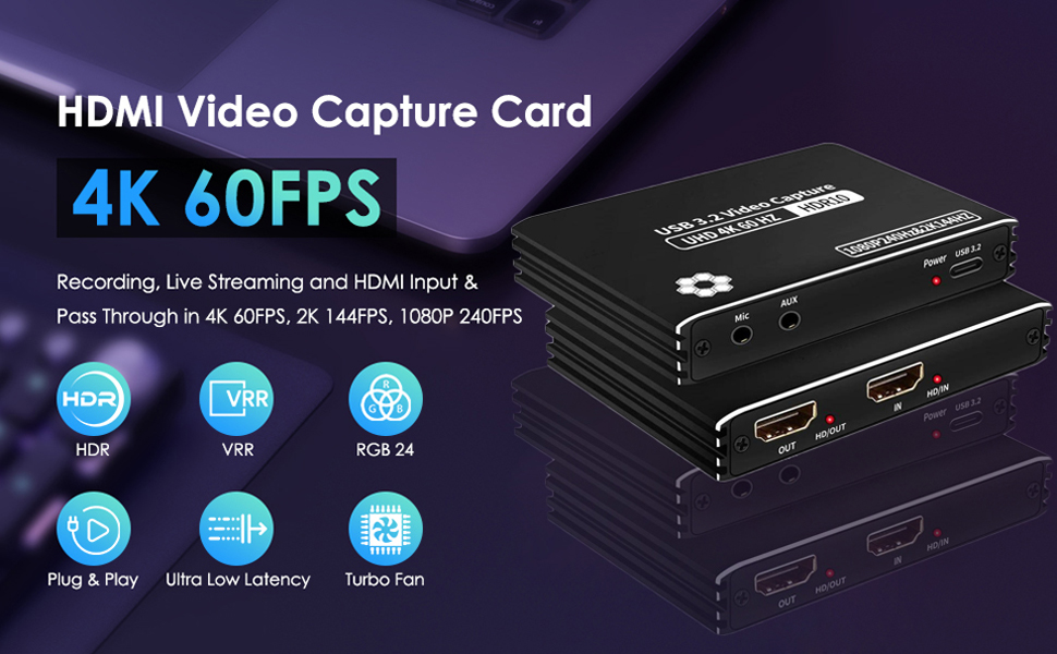 4K 60FPS USB3.2 Capture Card