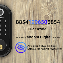 Anti-peep Keypad The touchscreen keypad can gain access as long as the real passcode is entered cont