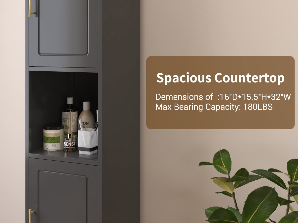 Skinny Metal Storage Cabinet with Doors and Shelves