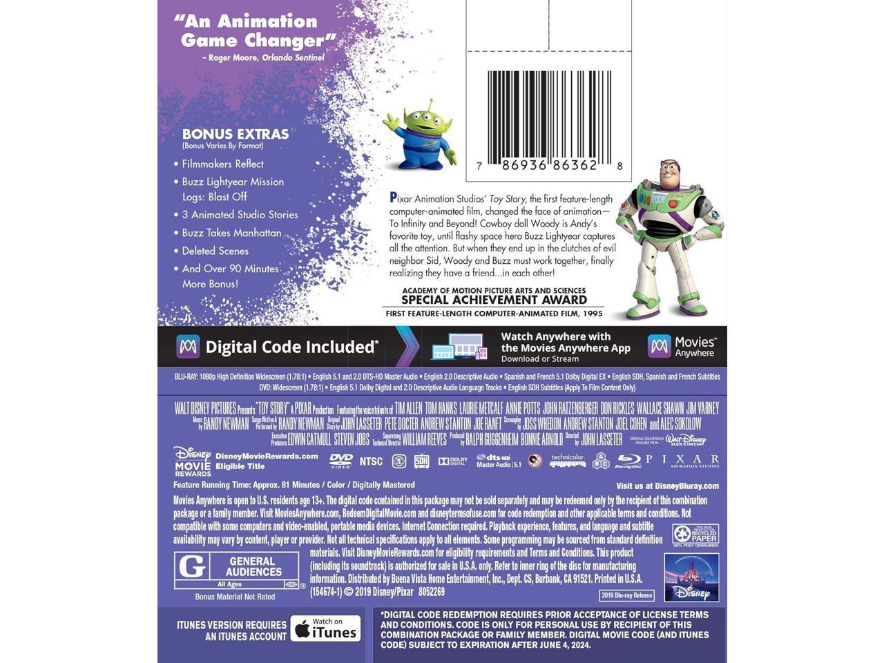 Disney Pixar TOY STORY 2019 DVD Movie