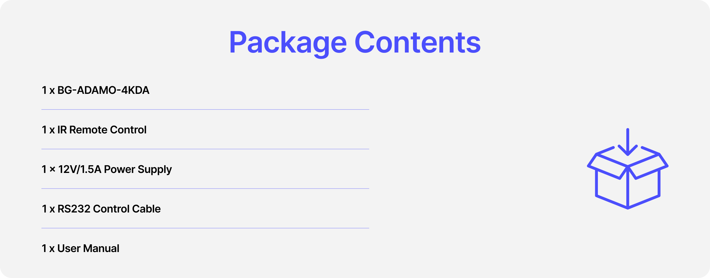 package contents