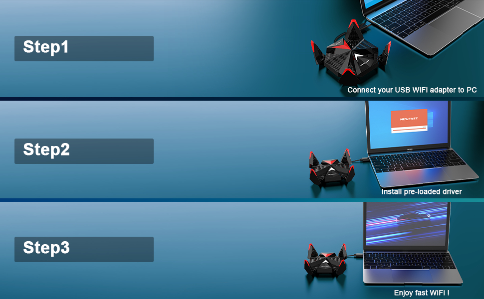 WiFi 6 USB 3.0 Adapter for Gaming PC
