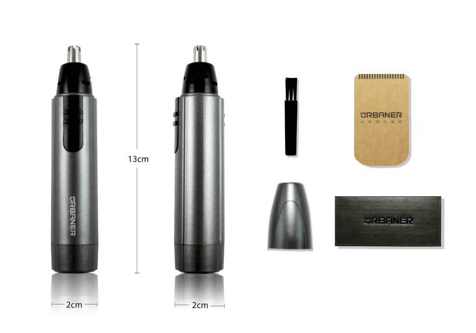 "nose hair ears trimmer man men electric battery stainless cordless portable grooming groomer