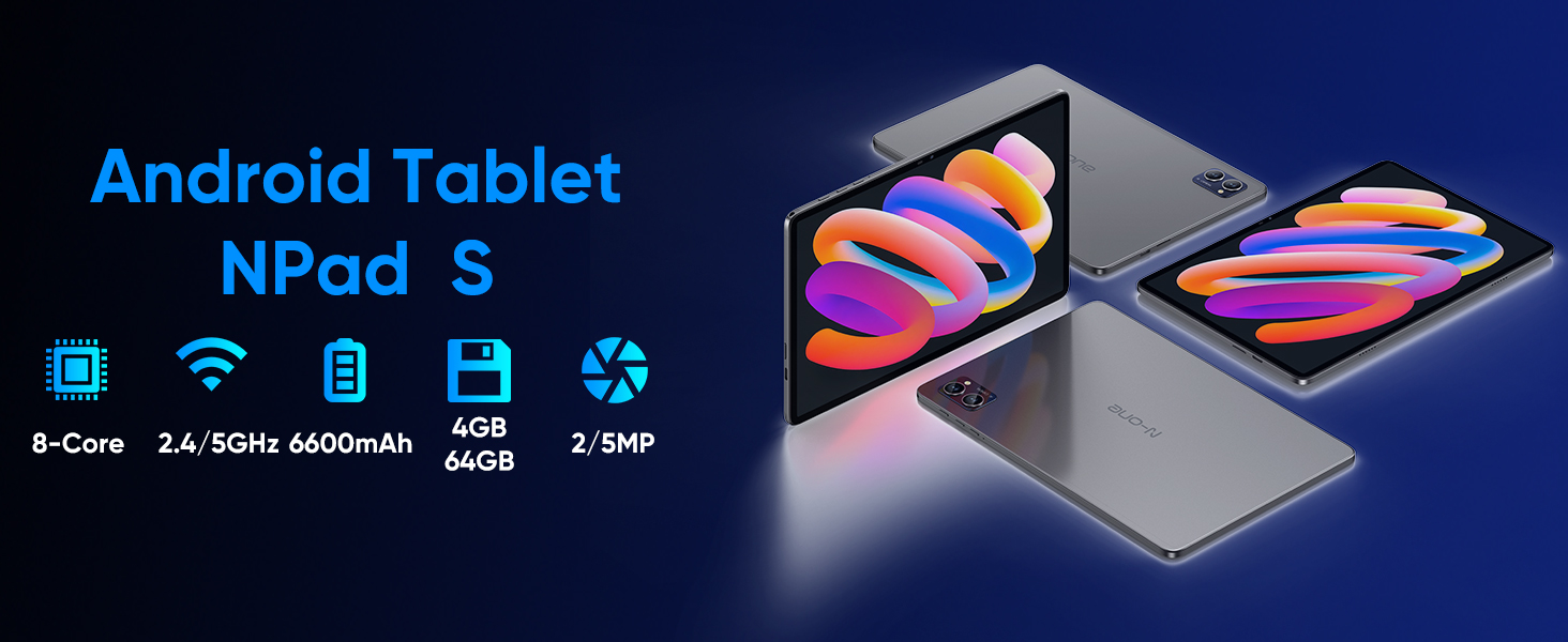 N-one Android Tablet Octa-Core MTK8183 CPU 4GB RAM 64GB ROM