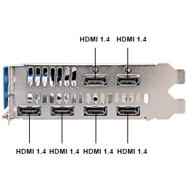 SongryVGA R7 350 2GB HDMI*6 multi-screen video card