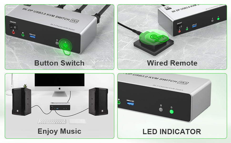 Note:1. Most of the reasons why only one video output works is because of incorrect connection.