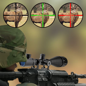 Red and green reticle illumination