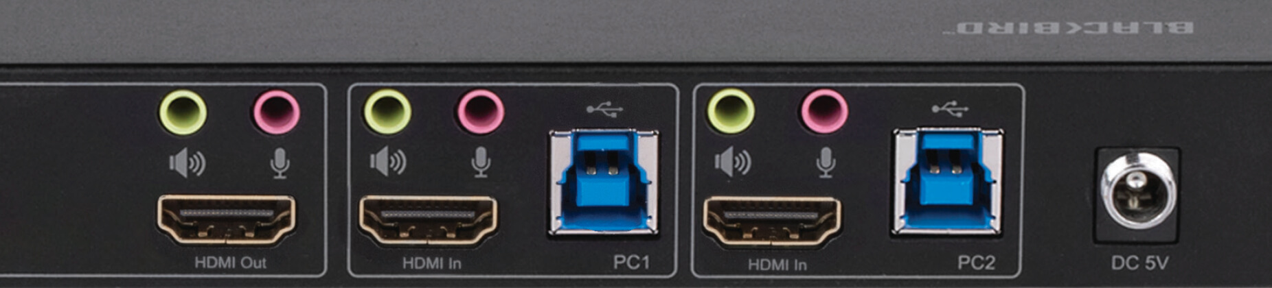 Monoprice Blackbird KVM Switch: 2 компьютера, 1 монитор, клавиатура, мышь, принтер - 4K@60Hz HDR 4 image for this item