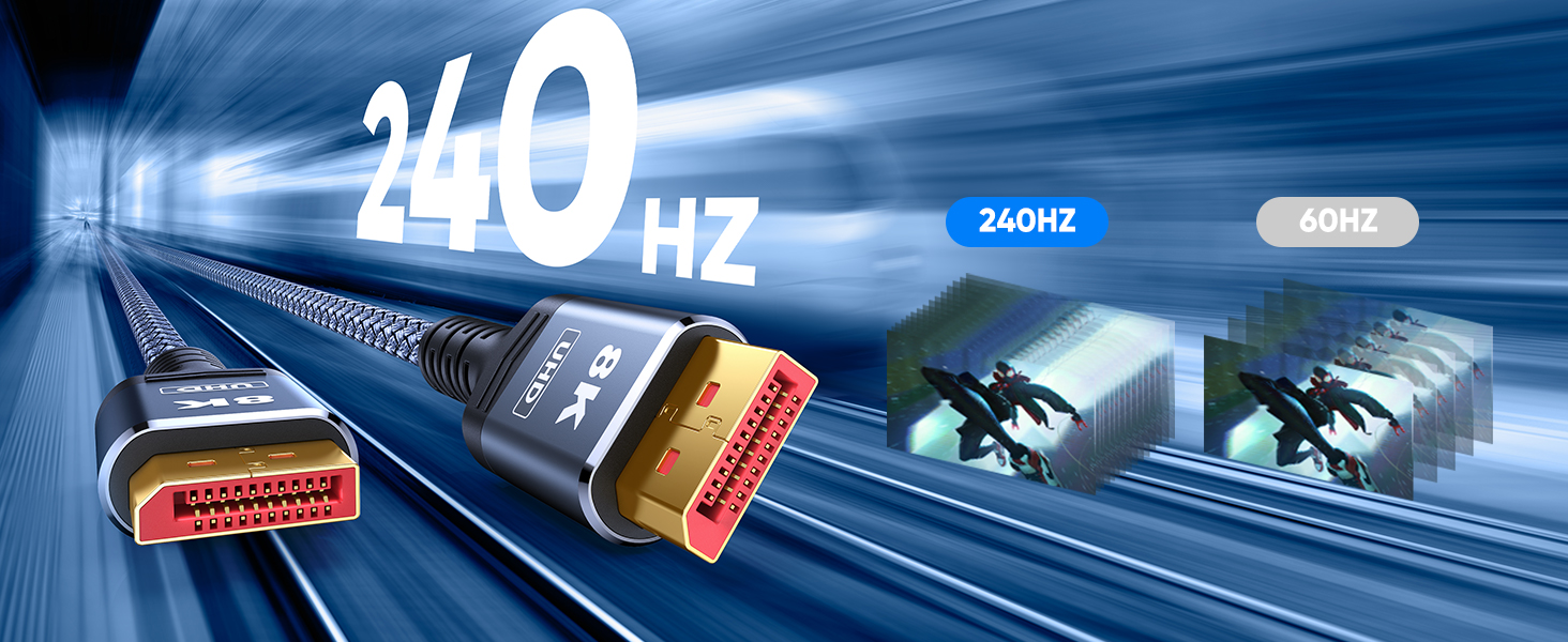 32.4Gbps DisplayPort Cable 1.4