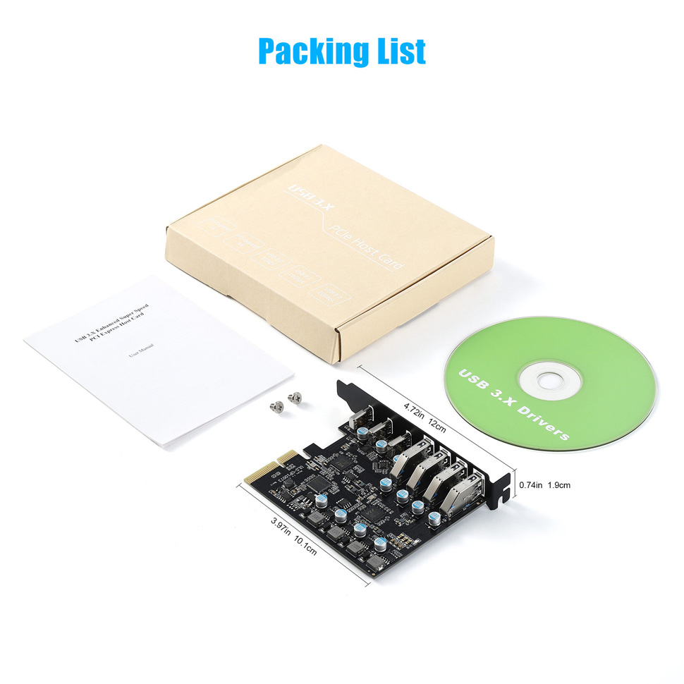 PCIe USB 3.2/3.1 Gen 2 Card 8 Ports