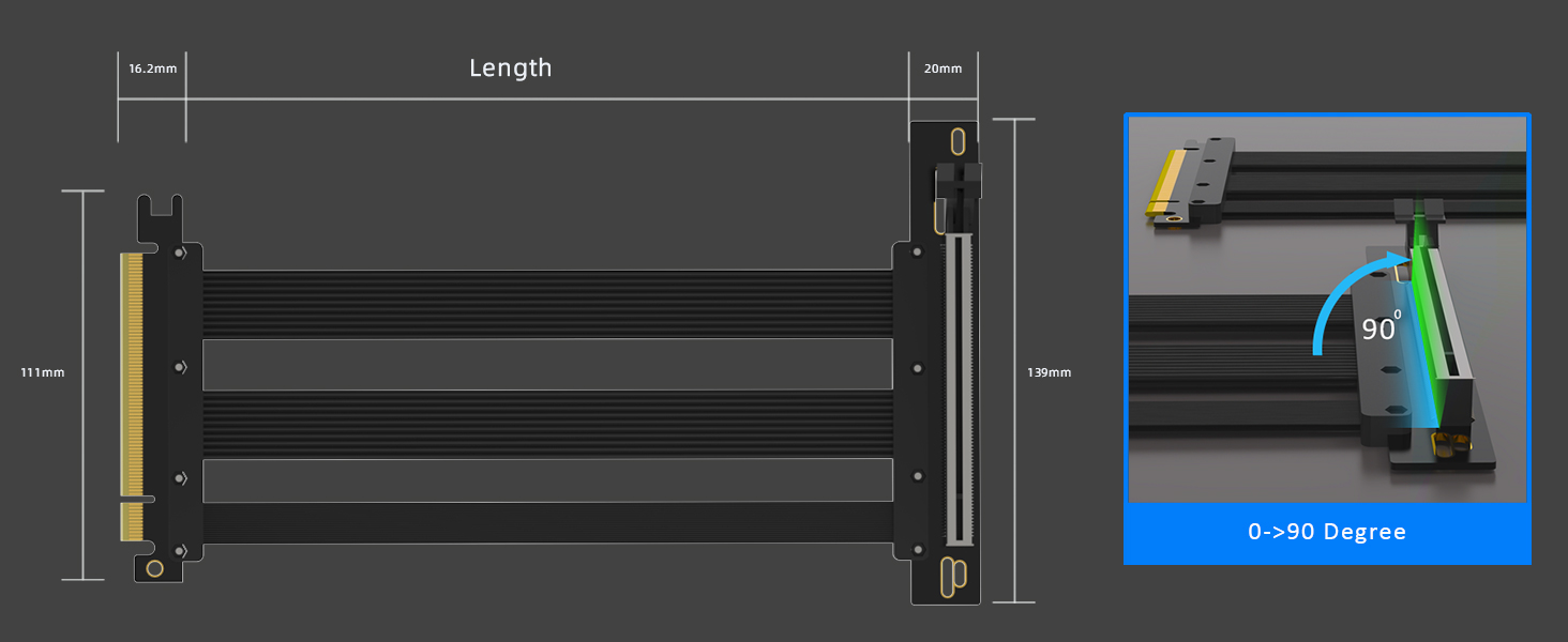PCIE 5.0 Riser Cable