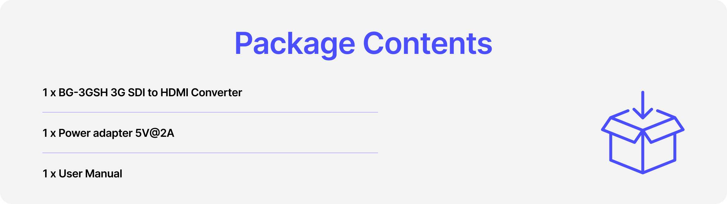 package contents