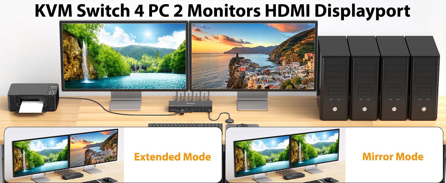 Select the extended screen mode or the mirrored screen mode by pressing "Windows P". DisplayPort co