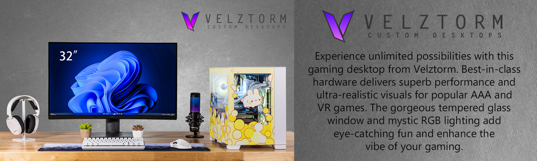 Velztorm Fruity Bunny Custom Built Gaming Desktop PC