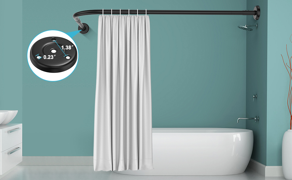 curved shower curtain rod
