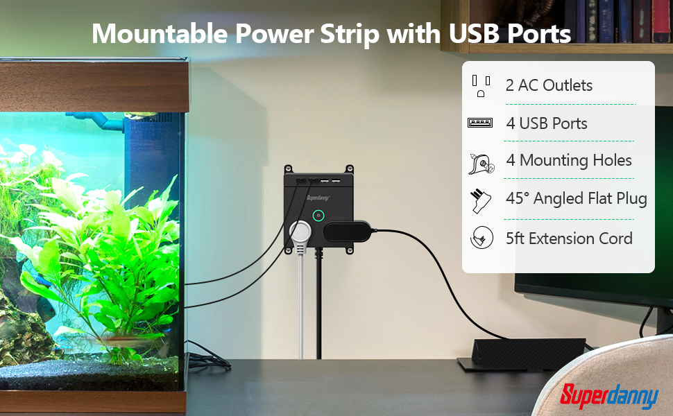 Why Choose SUPERDANNY Mountable Power Strip?