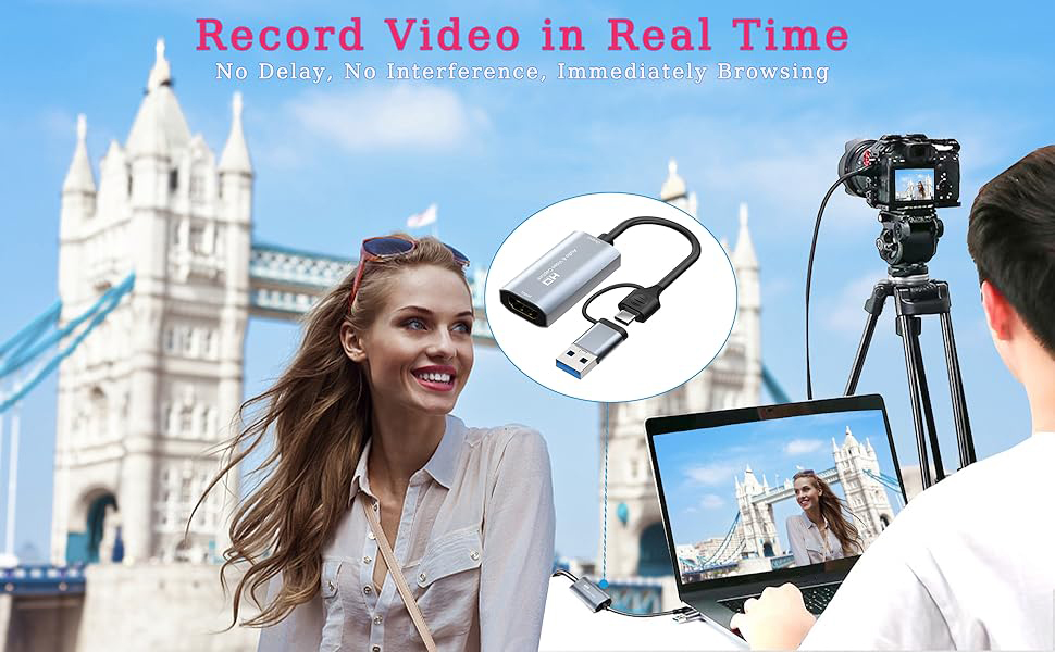 USB Video Capture Card, 4K 60HZ Audio Video HDMI Capture Card,HDMI to USB 3.0 / USB C 1080P 60HZ Capture Card, Capture Card for Streaming/Nintendo Switch/PS3/PS4/YouTube/Xbox/Camera/PC/OBS 2 2