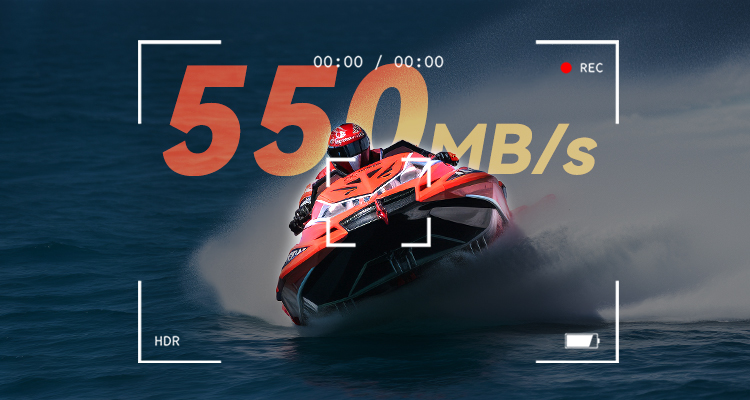 Up to 550MB/s reading