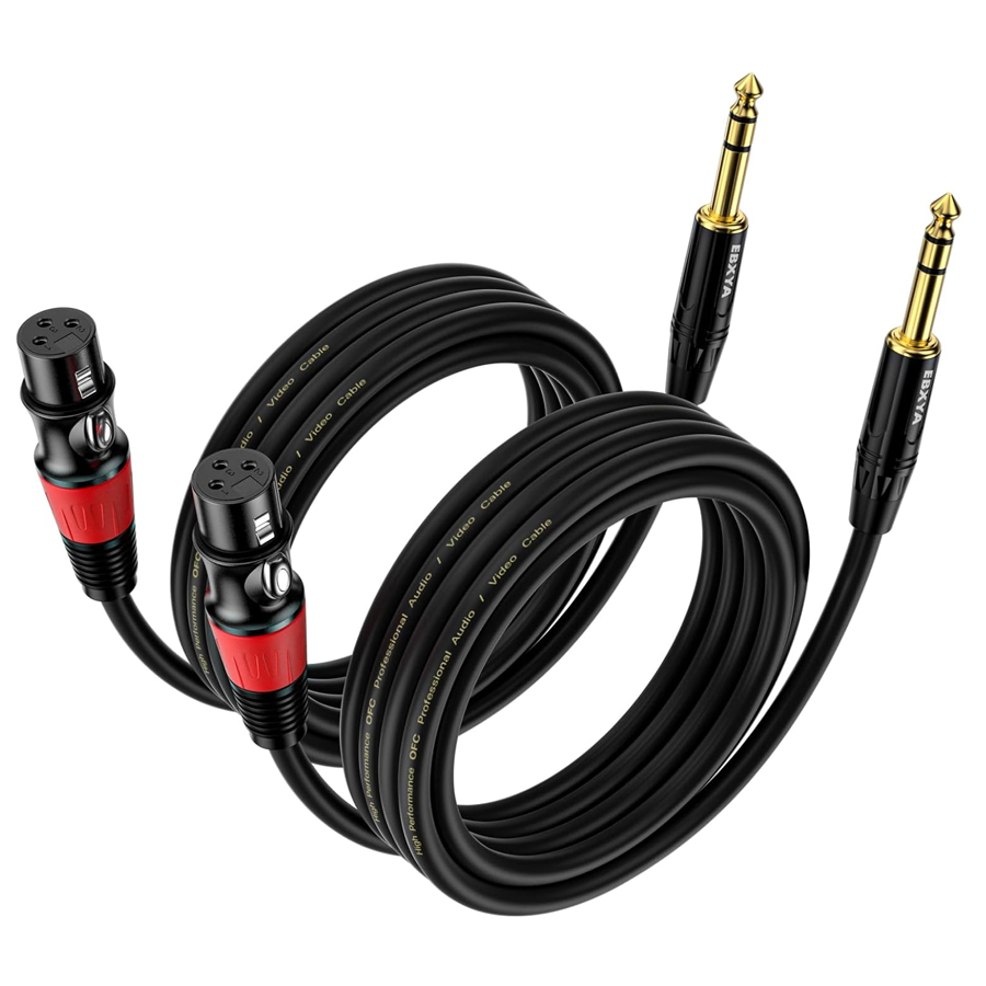 Self-locking Connector - EBXYA XLR Female to 1/4'' TRS is made of a self-locking design that is easy
