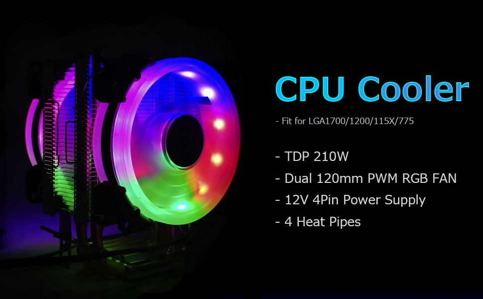 4 Heat Pipes Air CPU Cooler