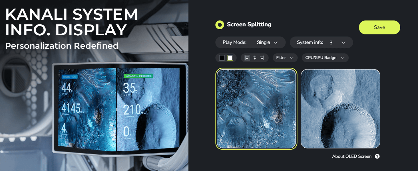 TRXY PANORAMA ARGB AIO with KANALI System Info. Display