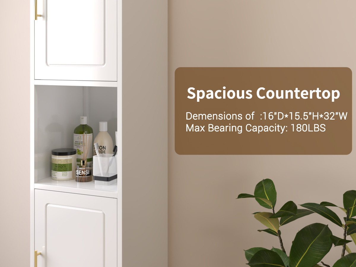 Skinny Metal Storage Cabinet with Doors and Shelves