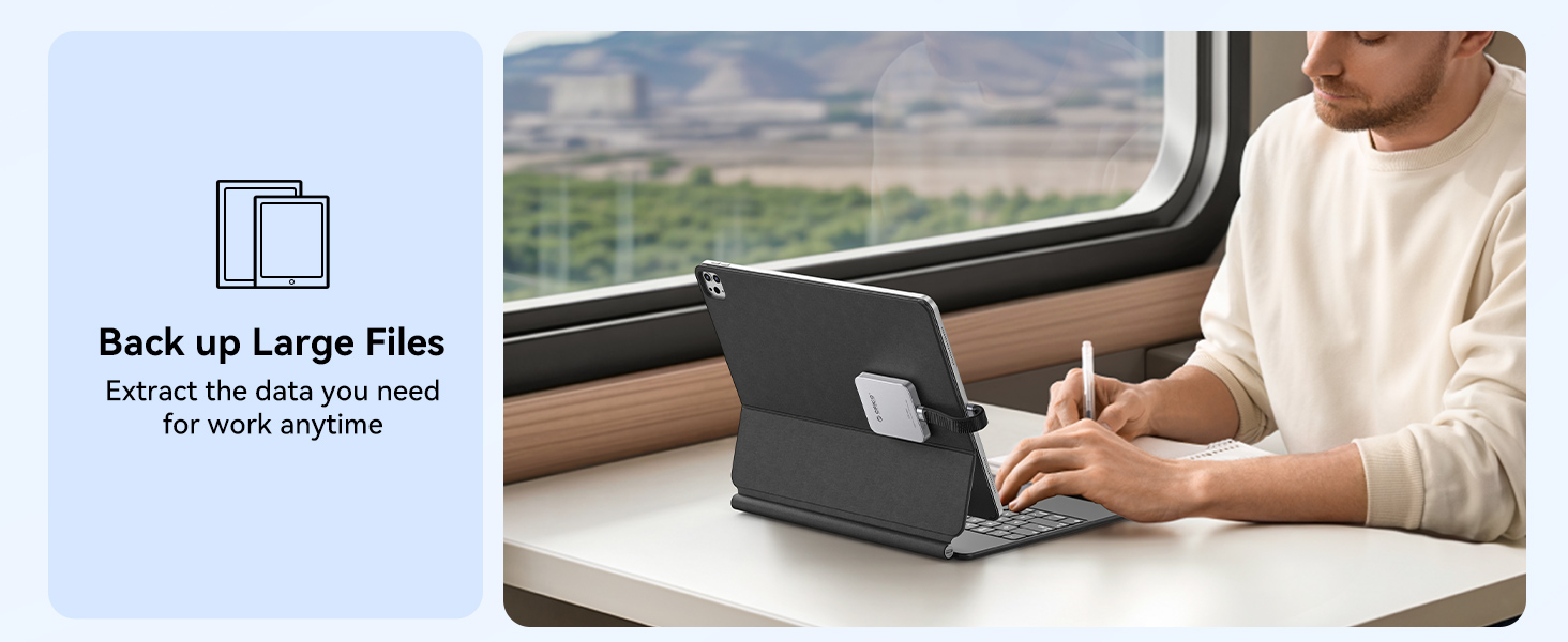 ORICO 2TB Magnetic External SSD, Aluminum Alloy, Up to 2000MB/s, 4K 120Hz ProRes HDR Record and Stor