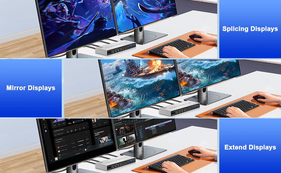 KVM switch 4 computers displayport comes with a 3.5mm Audio Jack port with a DAC chip inside, which