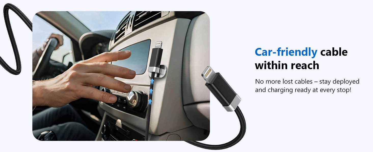 Car-friendly cable within reach
