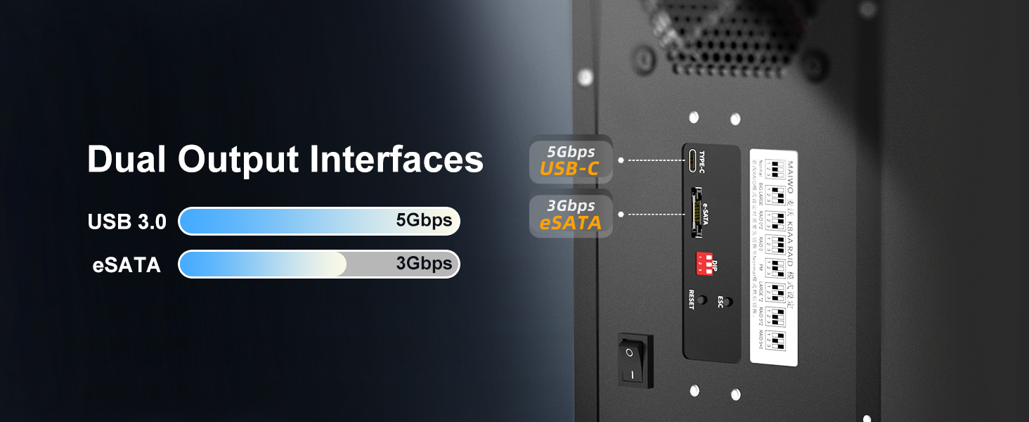 MAIWO 8 bay raid enclosure docking station