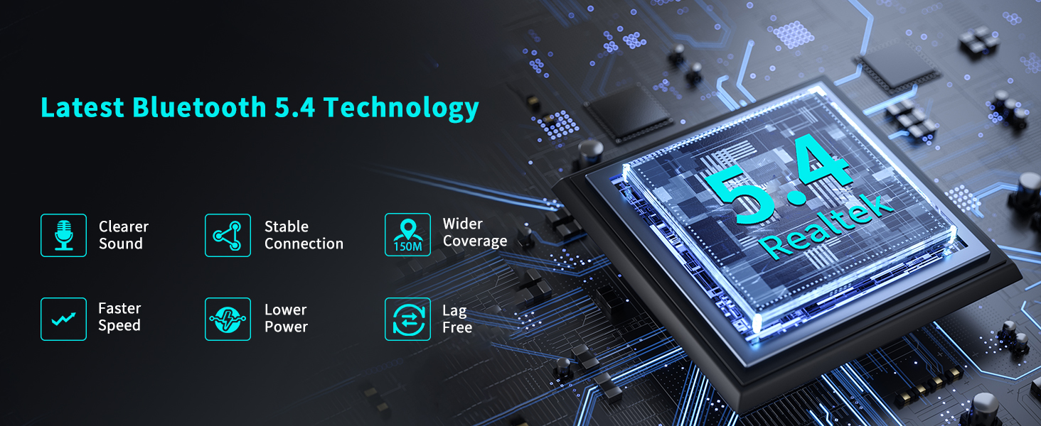 BT11 Adapter Built-in Advanced Realtek Bluetooth Chip, More Stable, Faster Speed