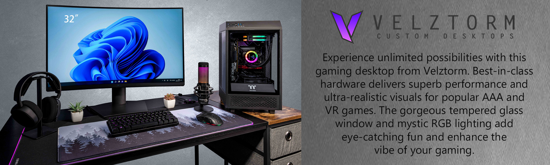 Velztorm Black Vertix Gaming Custom Desktop (AMD Ryzen 9 5900X 12-Core, GeForce RTX 3080, 16GB RAM, 1TB HDD, Wifi, USB 3.2, HDMI, Bluetooth, Display Port, Win 10 Pro) 5 image for this item