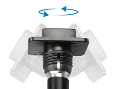 360° Swivel Ball Head can let your webcam rotate.