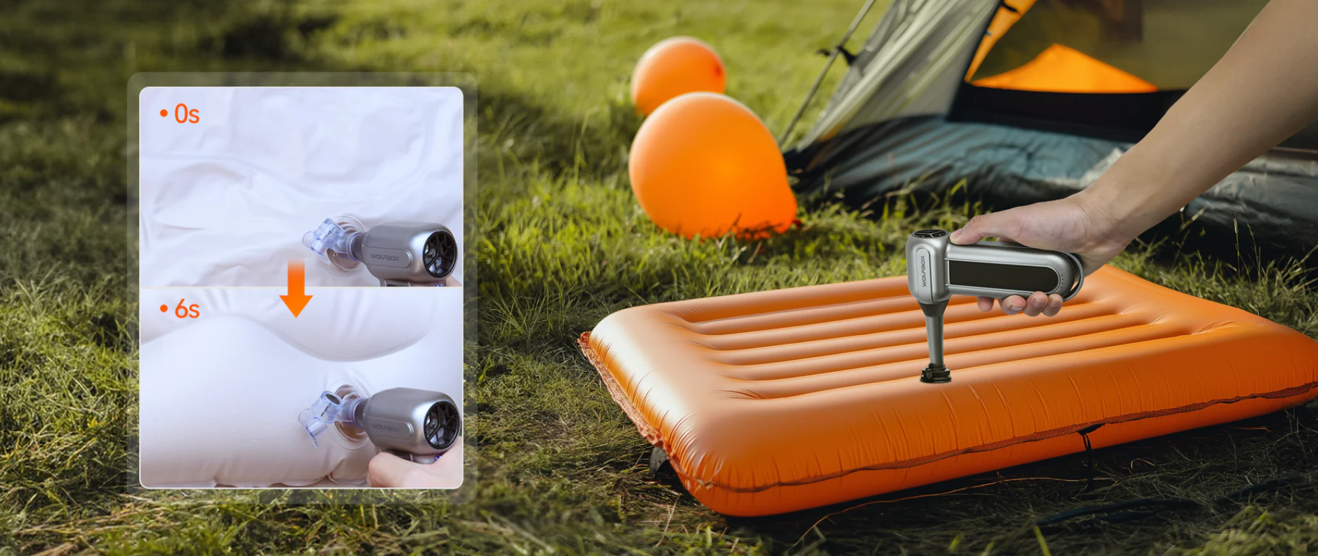 Inflate Anything in Seconds 70 CFM Airflow / 7-Second Inflation for Air Mattresses