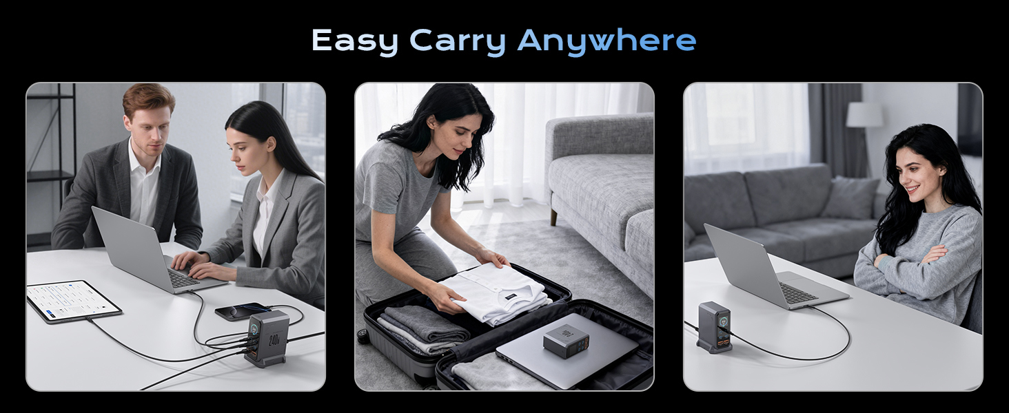 240W USB C Charger Block, 6 Ports USB Charging Station, GaN 140W PD 3.1 USB Charger