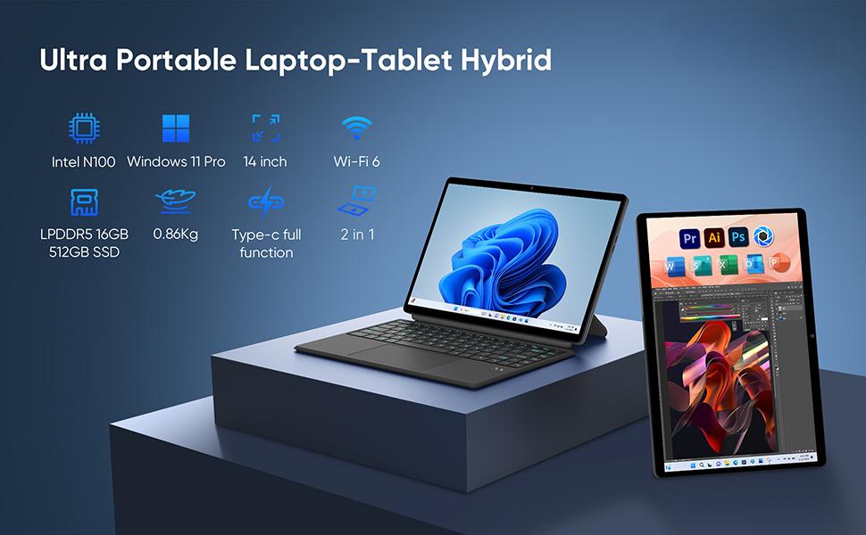 14" 2 in 1 Laptop
