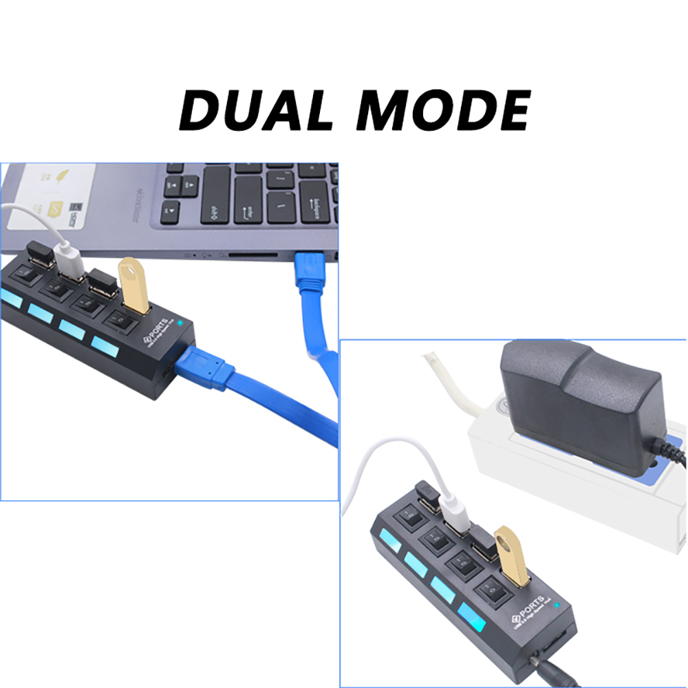 USB 3.0 Hub High Speed Hub 4-Ports Multiple 3.0 Hub Switch
