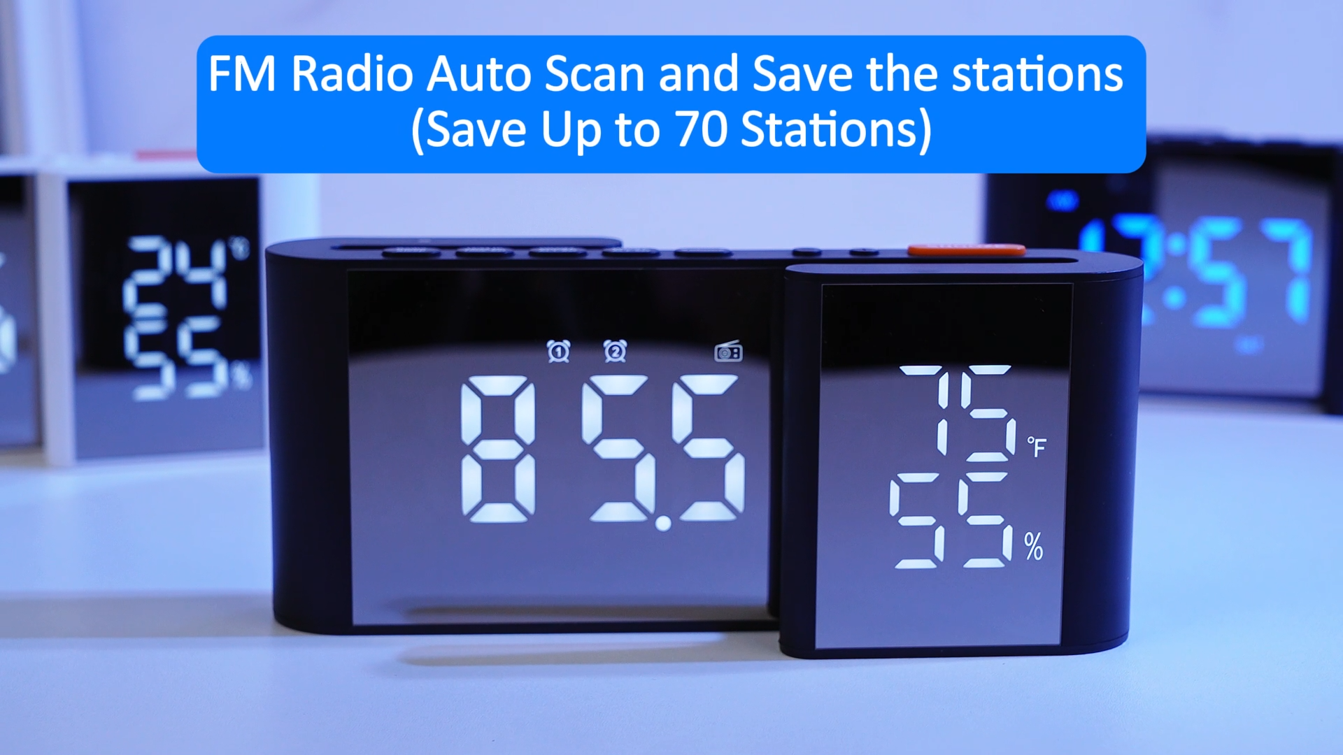 FM Radio and USB Charge Port