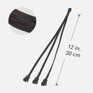 Sleeved Cable Jacket Tangle-resistant cable sleeving Tidy appearance in a clear case 12-inch cable l