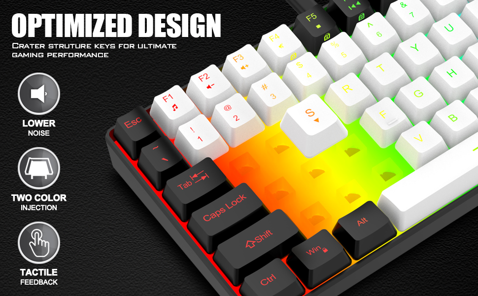 Sturdy and durable mechanical feel keyboard