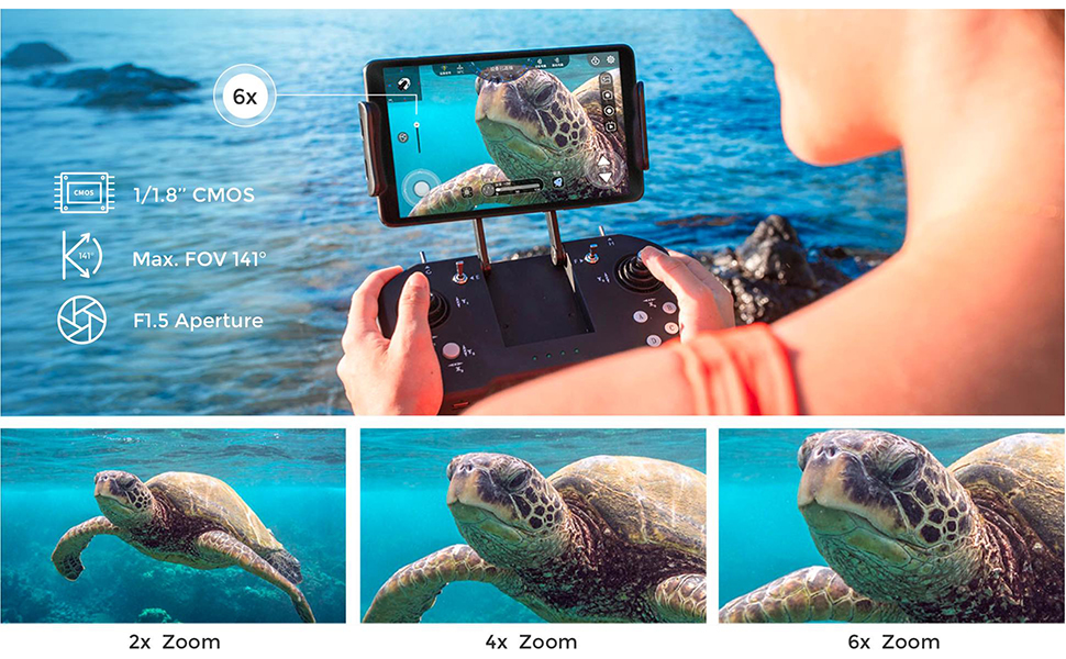 6X Zoom 4K HD Underwater Camera