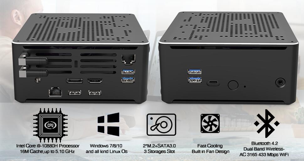 Partaker Mini PC i9 9980HK 64GB RAM 1TB SSD - Мощный Мини Компьютер для Игр 2 image for this item