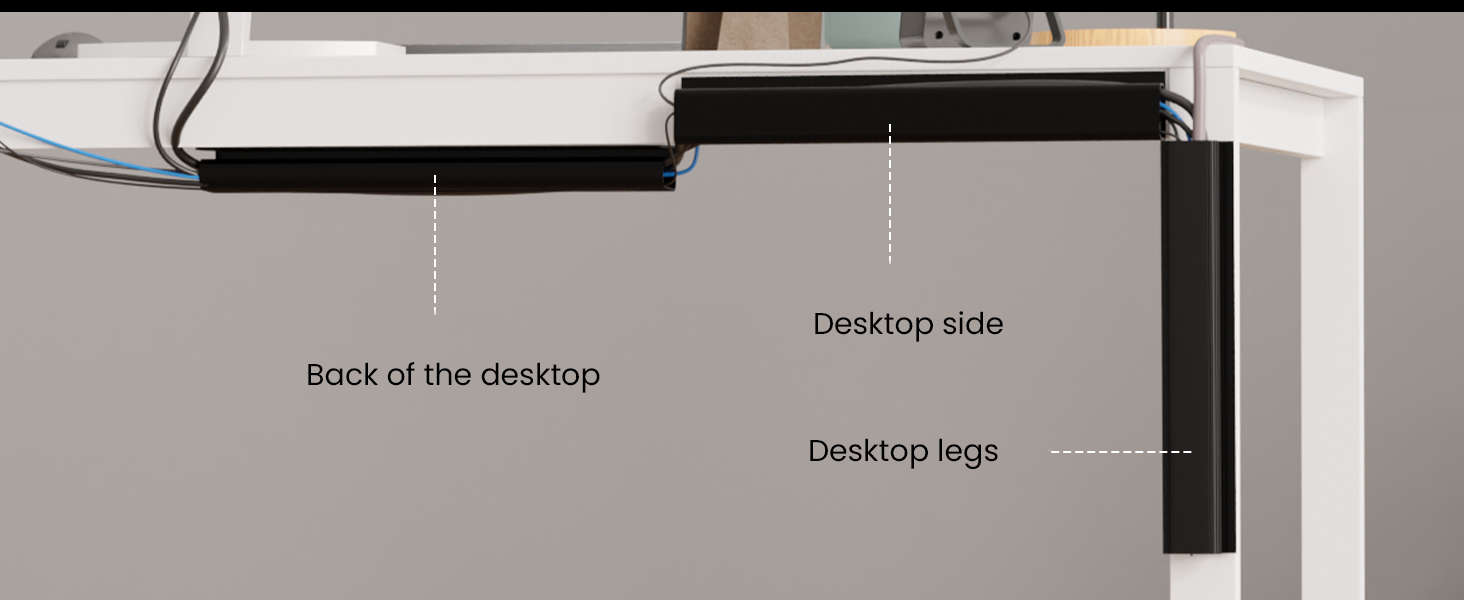 Bailink desk cable management with the strong adhesive tape provides you a super easy solution for c