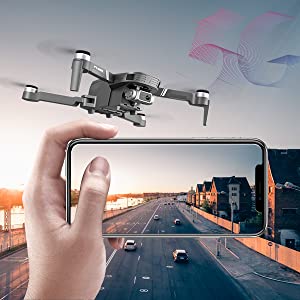 GPS Drone with 4K UHD Camera, 5G WiFi FPV Transmission, Brushless Motor Foldable Quadcopter